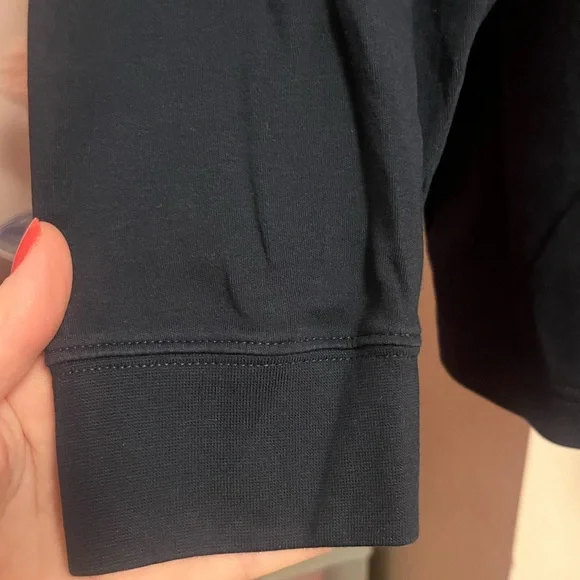 Men's L.L. Bean Carefree Unshrinkable Mockneck Shirt Navy Blue Size XL Tall - Picture 3 of 7